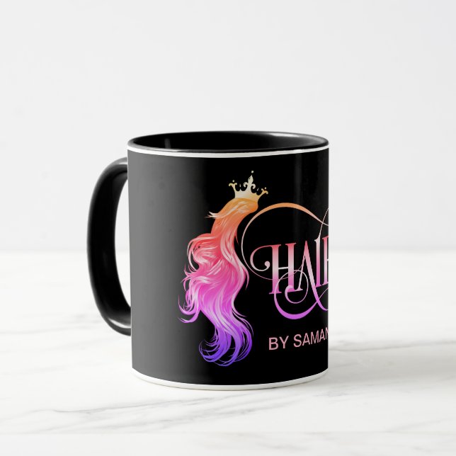 Taza Extensión de cabello estilista estilista moderna d (Anverso izquierdo)