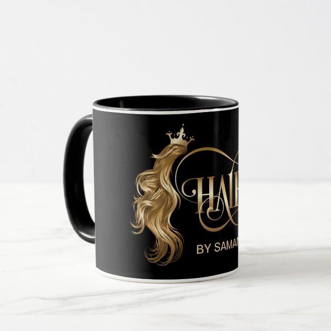 Taza Extensión de cabello estilista estilista moderna d (Anverso izquierdo)