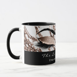 Taza Extensión de pestañas Mármol blanco de cobre maqui