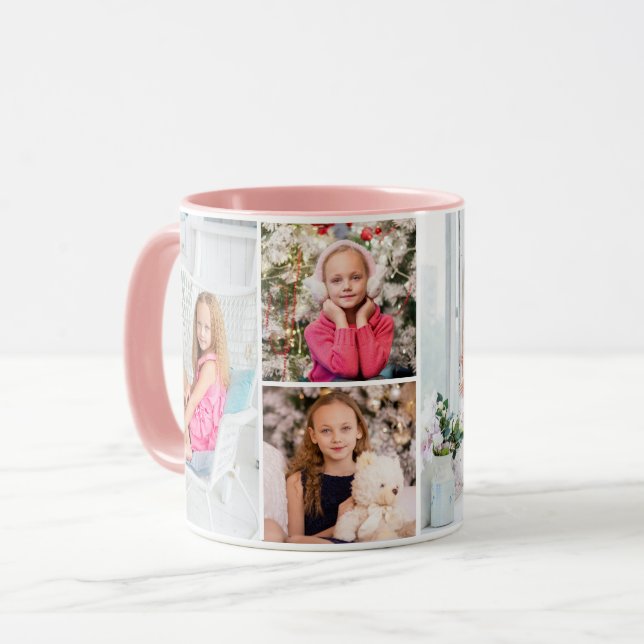 Taza Extracto de encargo del día de 4 del collage de (Anverso izquierdo)
