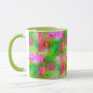 Taza Extracto pintado amarillo, rosa de la luz del sol