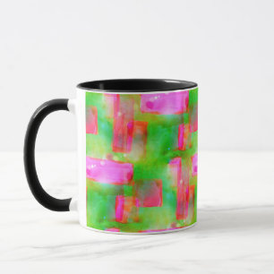 Taza Extracto pintado amarillo, rosa de la luz del sol