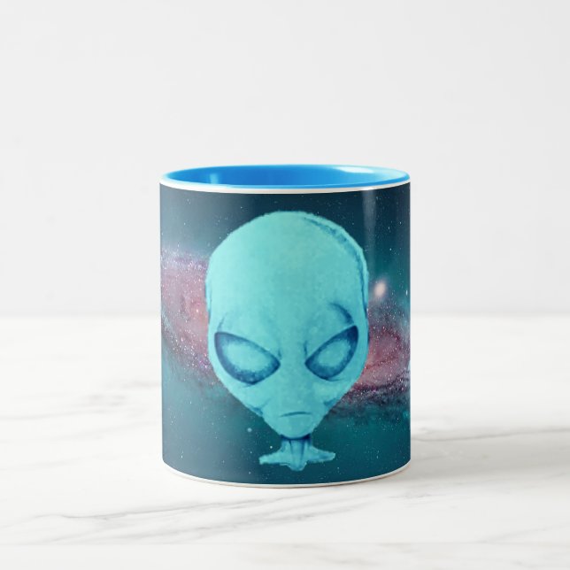 Taza extranjera verde azulada de Alienwear (Centro)