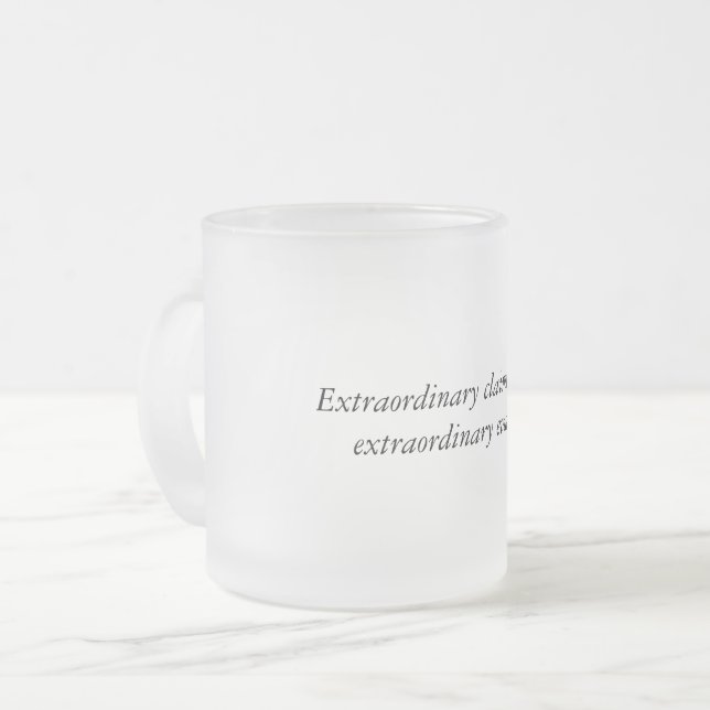 Taza extraordinaria del vidrio esmerilado de las (Anverso izquierdo)
