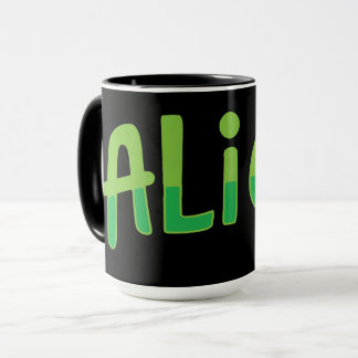 Taza Extraterrestre Lindo Divertido Tipografía Espacial