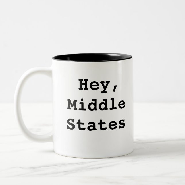 Taza ey media inglesa de los estados de la (Izquierda)