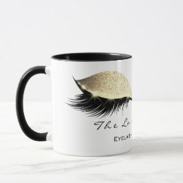 Taza Eyelash Extensión Estudio de belleza Purpurina de 
