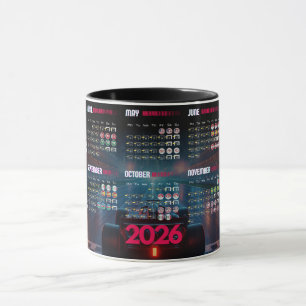 Taza F1 2026 Calendar Mug