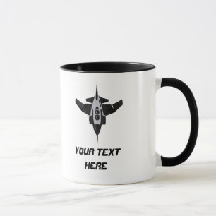 Taza F4 Avión militar de combate de la fuerza aérea fan