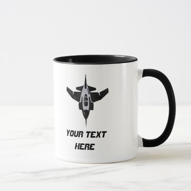 Taza F4 Avión militar de combate de la fuerza aérea fan (Derecha)