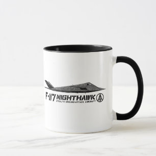Taza F-117 Nighthawk Ringer Coffee Mug