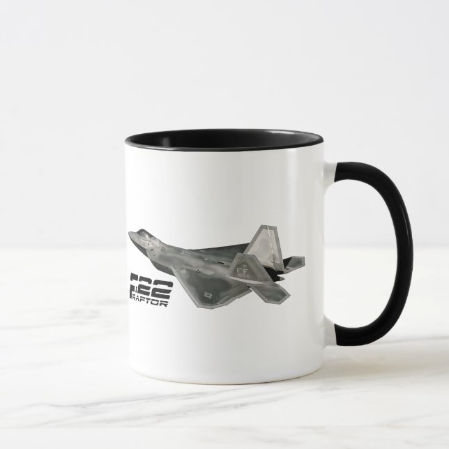 Taza F-22 RAPTOR 11 oz Ringer Mug (Derecha)