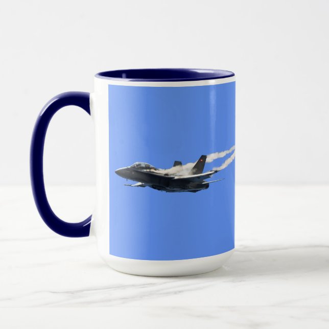 Taza F/A-18 Fighter Jet Plane Air Show Stunt (Izquierda)