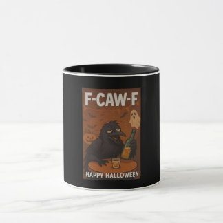 Taza F-CAW-F Borracho Raven Halloween Café Mug