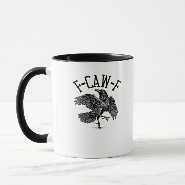 Taza F Caw F Crow Creativo Casual (Izquierda)