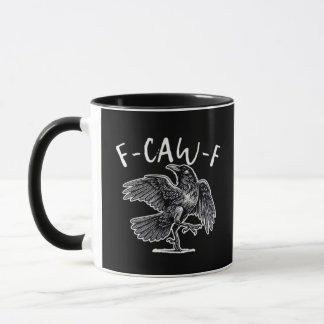 Taza F-Caw-F Cuervo Humor Gótico Divertido