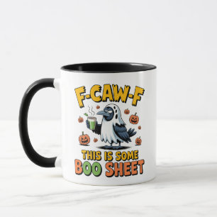 Taza F-Caw-F Esto Es Algo De Hoja De Boo Gracioso.