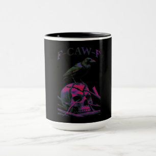 Taza F-Caw-F Funny Black Crow Bird