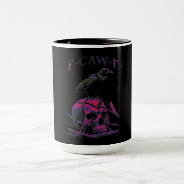 Taza F-Caw-F Funny Black Crow Bird (Centro)