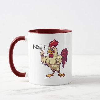 Taza F-Caw-F Gallo Divertido Flexiona Tus Plumas