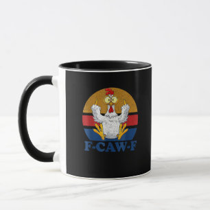 Taza F-Caw-F Gallo Retro Divertido Pollito Divertido Da