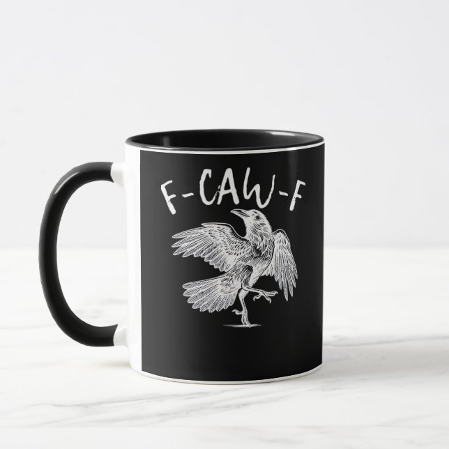Taza F-Caw-F Gráfico Antiguo Cuervo (Izquierda)