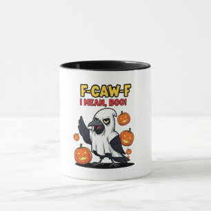 Taza F-Caw-F Me Refiero A Boo Gracioso Cráneo Halloween