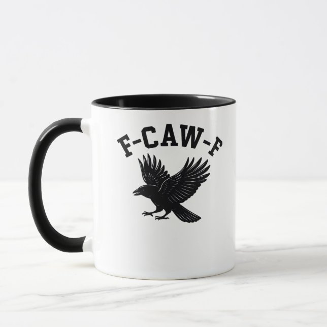 Taza F-Caw-F Meme Funny Trendy (Izquierda)