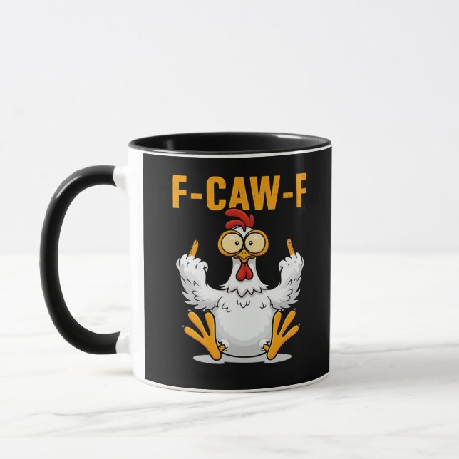 Taza F-Caw-F Pollo Clásico Divertido Moderno (Izquierda)