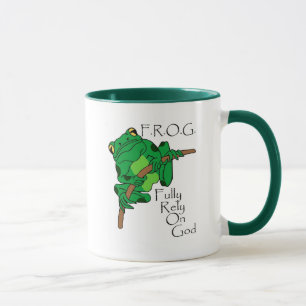 Taza F.R.O.G. Confíe completamente en dios #1