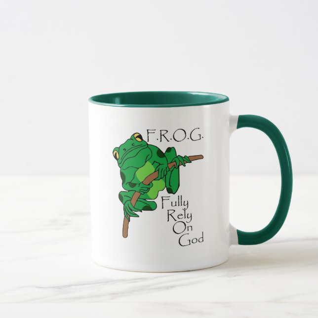 Taza F.R.O.G. Confíe completamente en dios #1 (Derecha)