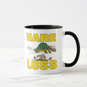Taza fábula divertida sobre la pérdida de cabello juego