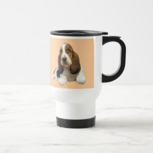 Taza fabulosa del viaje de la cara de Basset Hound