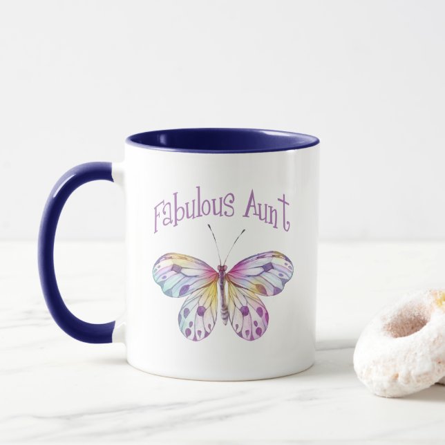 Taza Fabulosas ideas de regalo de la tía Butterfly (Con donut)