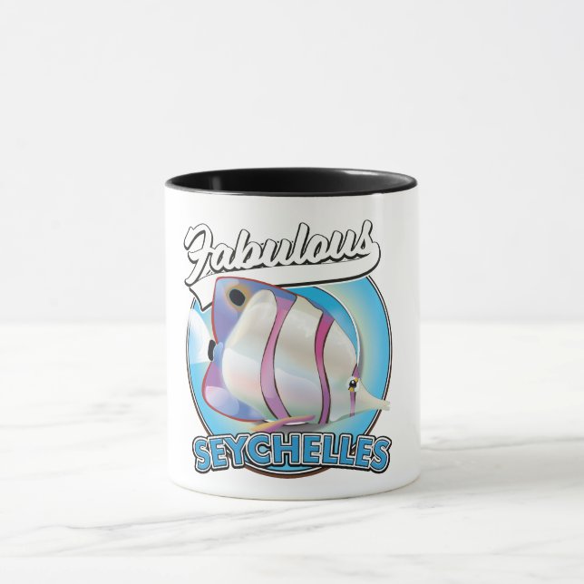 Taza Fabuloso logo retro de Seychelles (Centro)