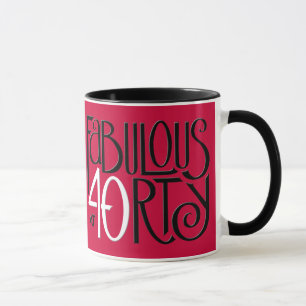 Taza Fabuloso Mug rojo blanco negro 40