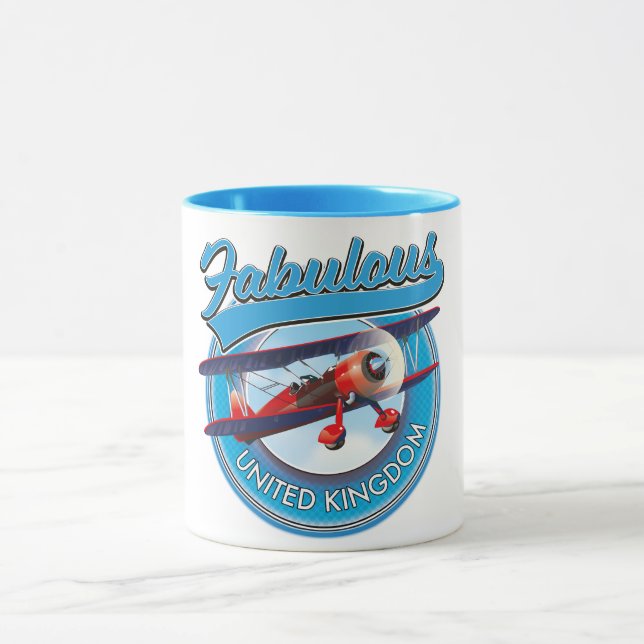 Taza Fabuloso parche de viaje del Reino Unido. (Centro)