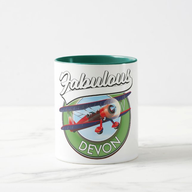 Taza Fabuloso parche de viaje Devon. (Centro)