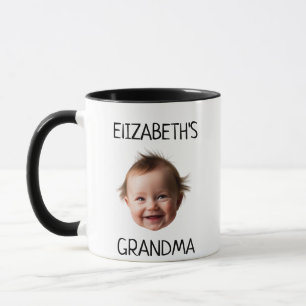 Taza Face personalizada de bebé lindo foto mamá cumplea