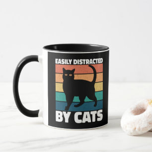 Taza Fácilmente Distraído Por Gatos Gatito Adorable Due