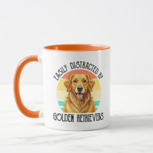 Taza Fácilmente Distraído Por Golden Retrievers