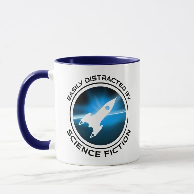 Taza Fácilmente Distraído Por La Ciencia Ficción (Izquierda)