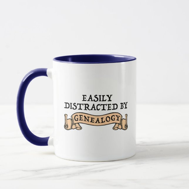 Taza Fácilmente Distraído Por La Genealogía (Izquierda)