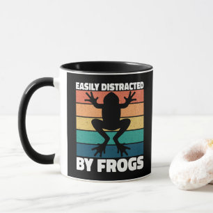 Taza Fácilmente Distraído Por Las Ranas Amantes Del Dis