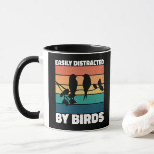Taza Fácilmente Distraído Por Pájaros Dueño De Pájaros