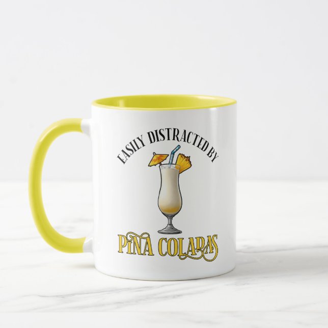 Taza Fácilmente Distraído Por Piña Coladas (Izquierda)