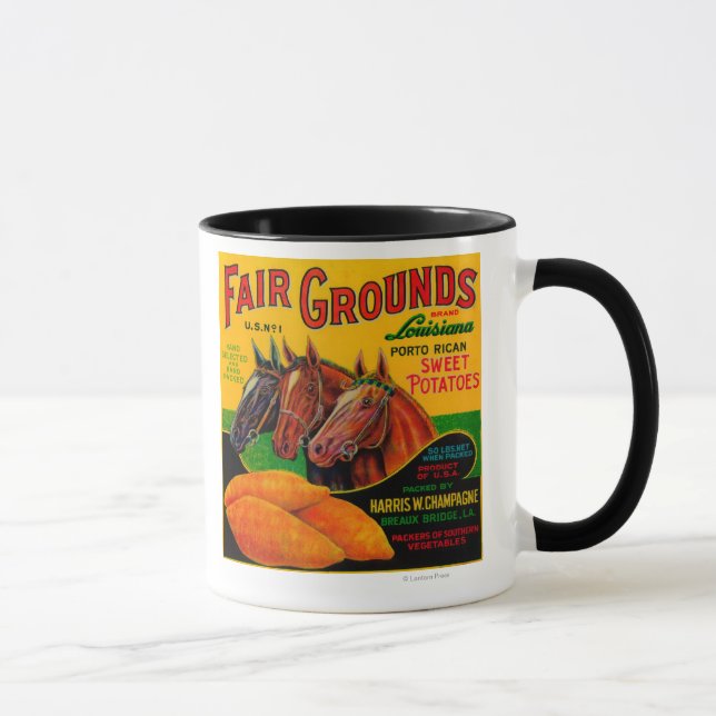 Taza Fair Grounds Yam LabelBreaux Bridge, LA (Derecha)