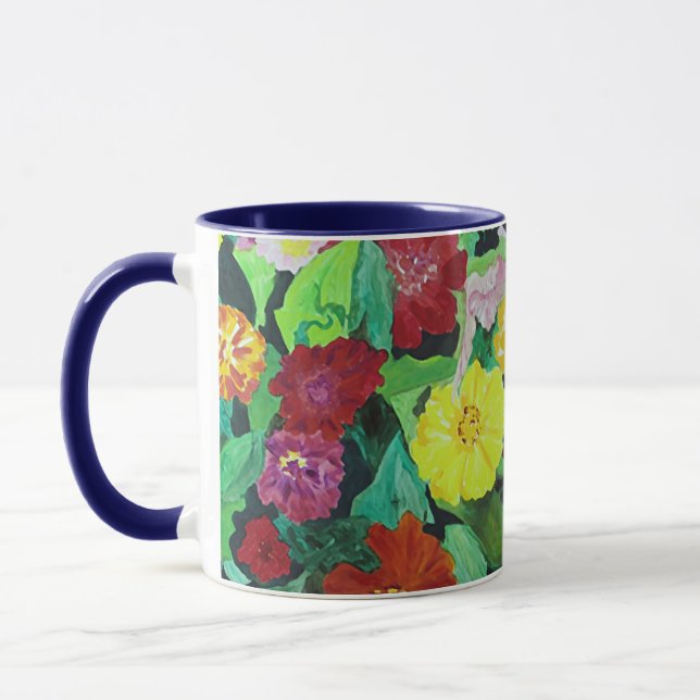 Taza Fairy Garden Flor Pintura Arte Café Mug (Izquierda)
