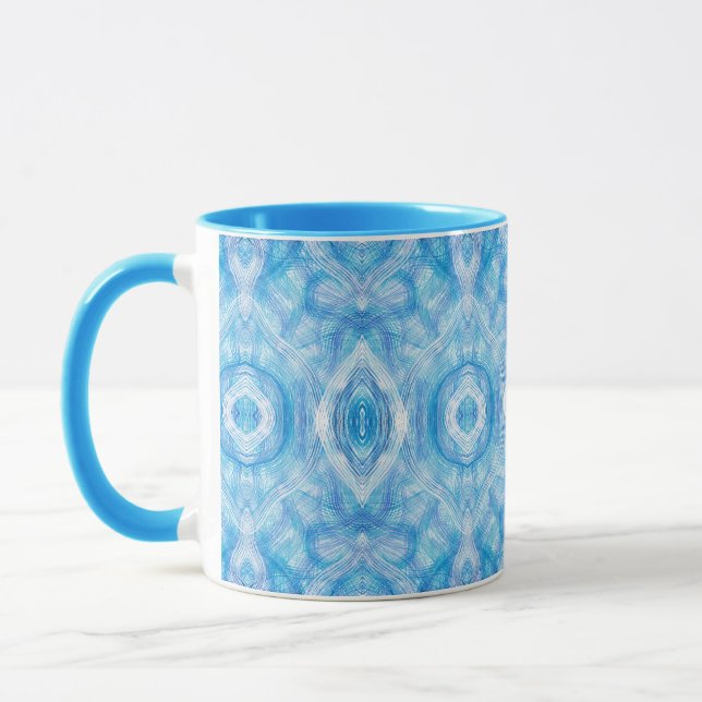 Taza Faith Abstract Light Blue Watercolor Art (Izquierda)