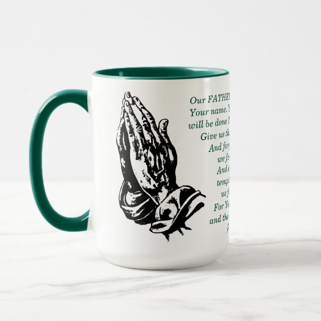 Taza Faith Coffee Mug - La Escritura de Oración del Señ (Izquierda)